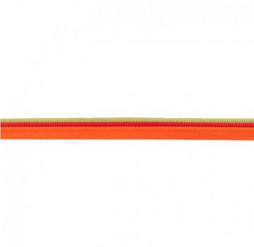 Paspelband - dreifarbig - orange/hellgrün/rot - 18 mm